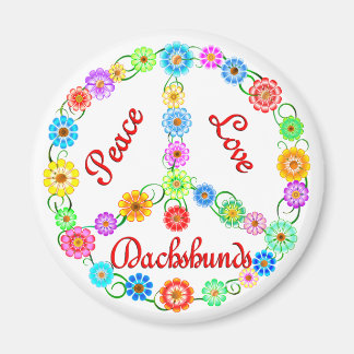 Peace Love Dachshunds Magneet