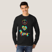 Peace Love Dachshunds T-shirt (Voorkant volledig)