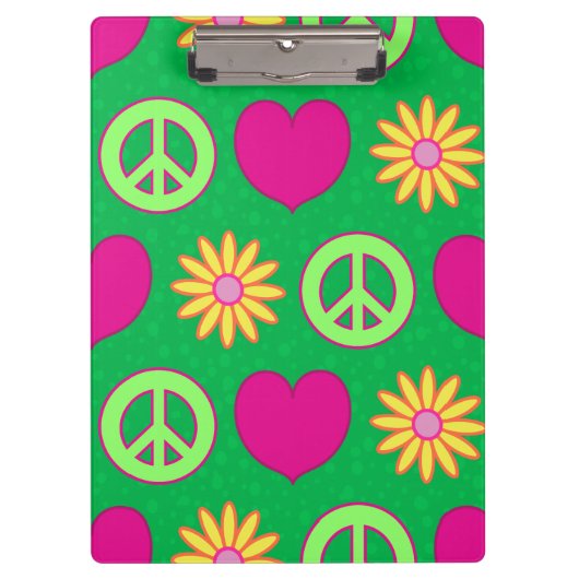 Peace Love Daisies Klembord (Voorkant)