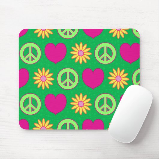 Peace Love Daisies Muismat (Met muis)