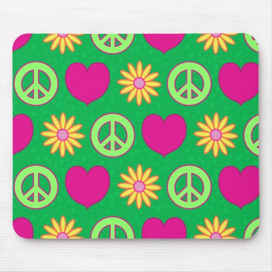 Peace Love Daisies Muismat (Voorkant)