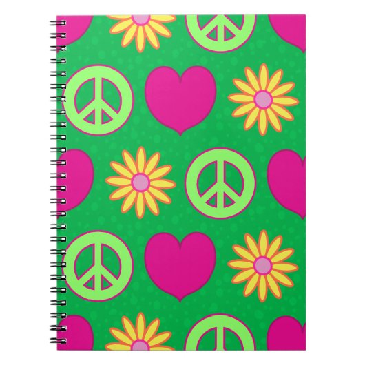 Peace Love Daisies Notitieboek (Voorkant)