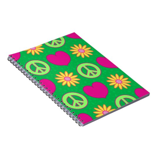 Peace Love Daisies Notitieboek (Rechterzijde)