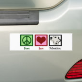Peace Love Dalmatians Bumpersticker (Op auto)