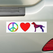Peace Love Dalmatians Bumpersticker (Op auto)