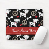 Peace Love Dalmatians Mousepad Muismat (Met muis)