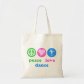 Peace, Love & Dance Bag Tote Bag (Voorkant)