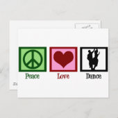 Peace Love Dance Briefkaart (Voorkant / Achterkant)