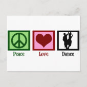 Peace Love Dance Briefkaart (Voorkant)