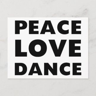 Peace Love Dance Briefkaart