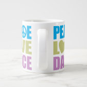 Peace Love Dance Grote Koffiekop (Achterkant)