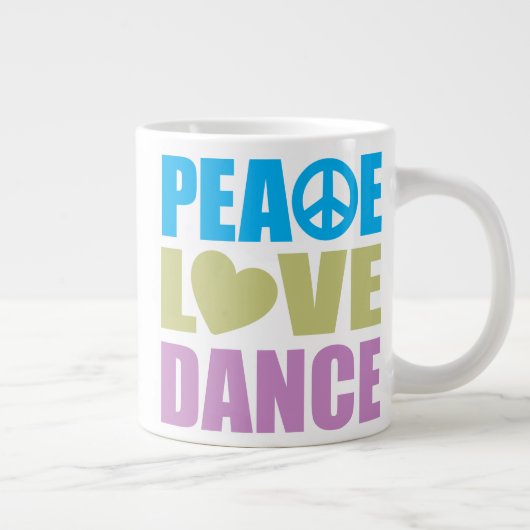 Peace Love Dance Grote Koffiekop (Rechts)