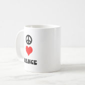 Peace Love Dance Koffiemok (Voorkant links)