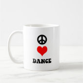 Peace Love Dance Koffiemok (Links)
