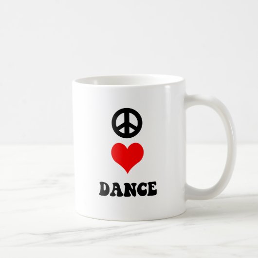 Peace Love Dance Koffiemok (Rechts)