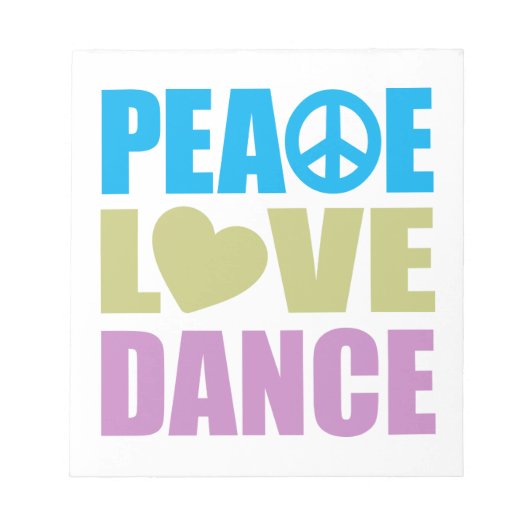 Peace Love Dance Notitieblok (Voorkant)