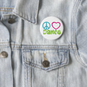 Peace Love Dance Ronde Button 5,7 Cm (In situ)