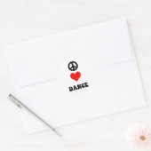 Peace Love Dance Ronde Sticker (Envelop)