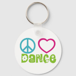 Peace Love Dance Sleutelhanger