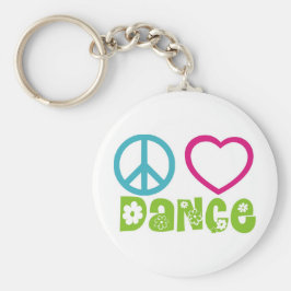 Peace Love Dance Sleutelhanger