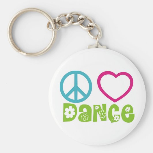 Peace Love Dance Sleutelhanger (Voorkant)
