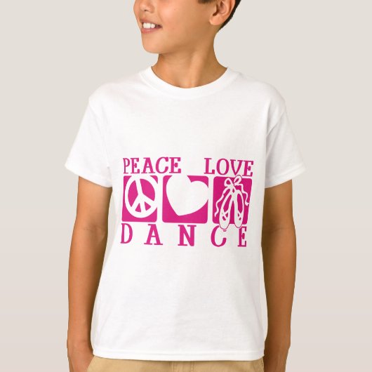Peace Love Dance T-shirt (Voorkant)