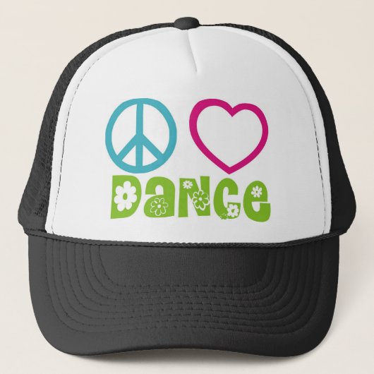 Peace Love Dance Trucker Pet (Voorkant)