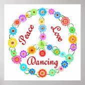 Peace Love Dancing Poster (Voorkant)
