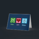 Peace Love Debat Team Feestdagen Kaart<br><div class="desc">Een geweldig team kerstcadeau voor al je toespraken en debatteervrienden. Peace Love Debate voor mensen die hun tijd doorbrengen met het bespreken van politieke onderwerpen en actuele gebeurtenissen.</div>