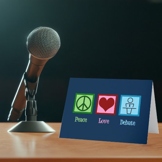 Peace Love Debat Team Feestdagen Kaart