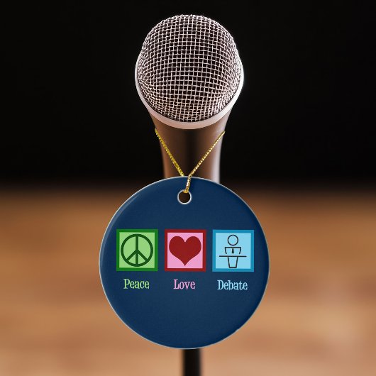 Peace Love Debat Team Keramisch Ornament
