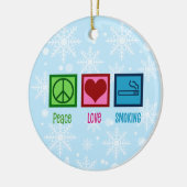 Peace Love Debat Team Keramisch Ornament-roken Keramisch Ornament (Links)