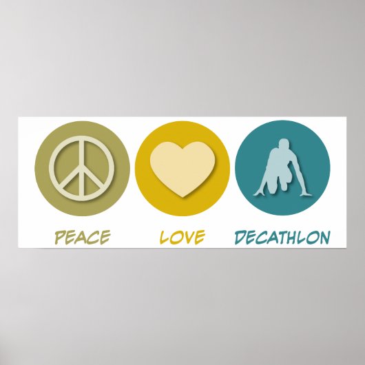 Peace Love Decathlon Poster (Voorkant)