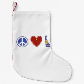 Peace Love Delaware Kleine Kerstsok (Voorkant)