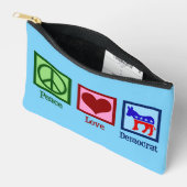 Peace Love Democraat Donkey Schattige Blue Etui (Open)