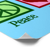 Peace Love Democraat Donkey Schattige Blue Poster (Hoek)