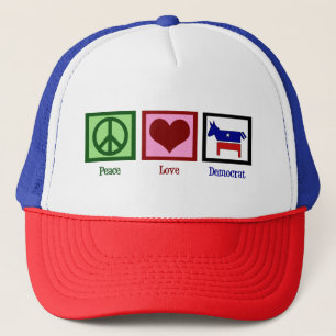 Peace Love Democraat Trucker Pet
