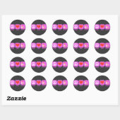 Peace Love Denemarken Ronde Sticker (Vel)