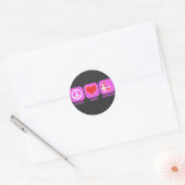 Peace Love Denemarken Ronde Sticker (Envelop)