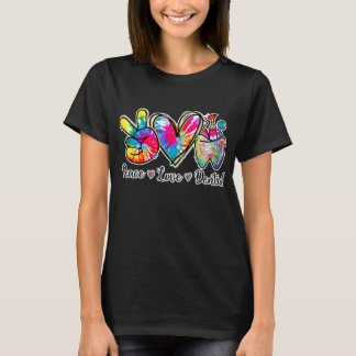 Peace Love Dental Funny Stropdas Dyeth T-shirt