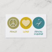 Peace Love Dental Hygiene Visitekaartje (Achterkant)