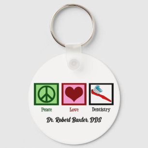 Peace Love Dentistry Cute Dentist Sleutelhanger
