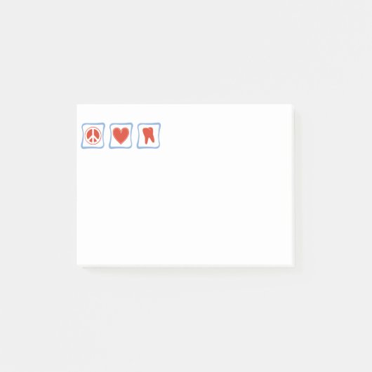 Peace Love Dentists Squares Post-it® Notes (Voorkant)