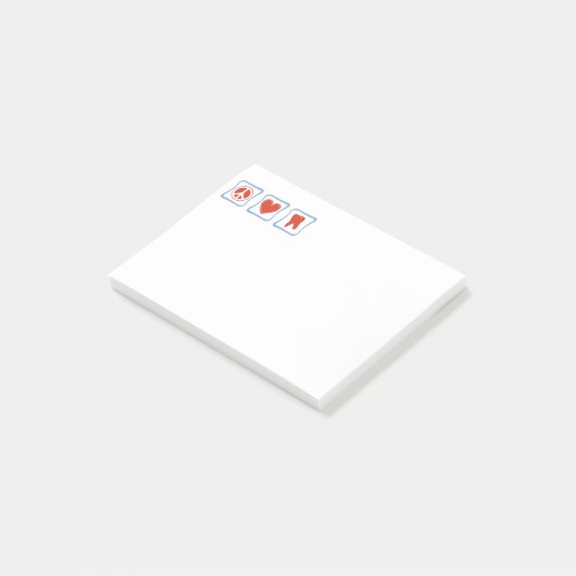 Peace Love Dentists Squares Post-it® Notes (Schuin)
