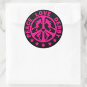 Peace Love Derby Ronde Sticker (Tas)