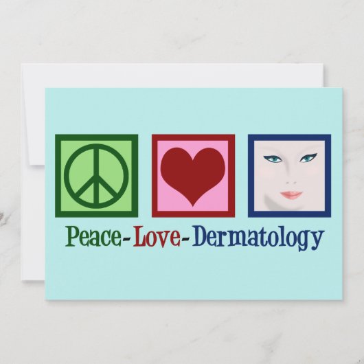 Peace Love Dermatology Feestdagenkaart (Voorkant)