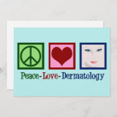 Peace Love Dermatology Feestdagenkaart (Voorkant / Achterkant)