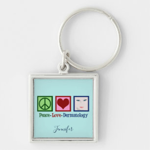 Peace Love Dermatology Sleutelhanger