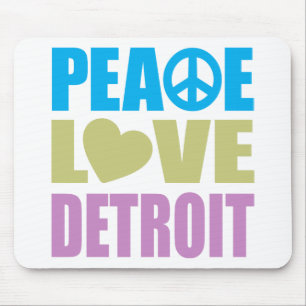 Peace Love Detroit Muismat