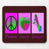 Peace Love Dialyse Muismat (Voorkant)